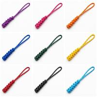 Tali Ritsleting Paracord Poliester Anyaman Kustom Grosir, Tahan Lama, Multiwarna, Reflektif Untuk Ransel Outdoor