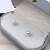 Pendientes de Oro de 18k con Perlas de Agua Dulce Akoya de 5mm, Color Blanco Brillante, Pendientes de Boda, Venta al por Mayor