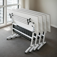 Table de conférence pliable, table de formation pour salles de réunion, design moderne, pliable et mobile avec roulettes, mobilier de bureau