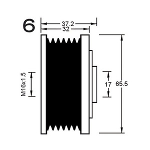 Dispositivo a ruota libera AC per ALFA ROMEO 156 2.4 JTD (932 b1) nuovo alternatore Diesel 12V compatibile con i modelli dal 09 al 1997 ad oggi - Product Image 3