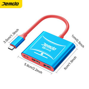 Jemdo Hợp kim nhôm 3-in-1 dock 4K 144Hz cho đầu ra pd100w Loại C HUB cho chuyển đổi điện thoại máy tính xách tay máy tính bảng kho - Product Image 3