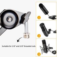 Bras de microphone à ressort Yinyu MS078 50x50cm, support de diffusion pour studio