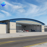 Hangar d'avion personnalisé pour Gulfstream Bombardier, structure en acier, résistant aux charges de neige