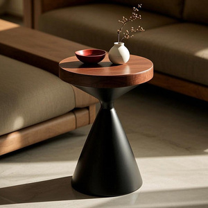 สไตล์โบราณโต๊ะข้างเตียงขนาดเล็กทำจากไม้เนื้อแข็งโต๊ะกาแฟสำหรับบ้านห้องนั่งเล่นระเบียงหรือเฟอร์นิเจอร์ยามว่าง - Product Image 3