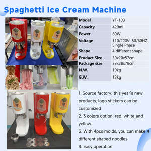 Italy Noodle Shape <strong>Spaghetti</strong> <strong>Ice</strong> <strong>Cream</strong> Maker <strong>Machine</strong> Countertop Pasta Italy <strong>Spaghetti</strong> Gelato Noodle <strong>Ice</strong> <strong>Cream</strong> <strong>Machine</strong> with CE - Product Image 2