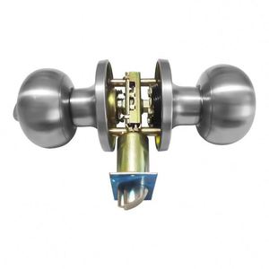 WEKIS Keyless SS201 Stainless Steel Door Lock with <b>Round</b> <b>Brushed</b> Nickel Doorknobs Interior Bath Bed Privacy 60mm Backset - Product Image 5