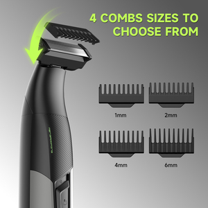 Kit Profesional 5 en 1 para Recortar la <span class=keywords><strong>Barba</strong></span>, Recortadora Híbrida, Afeitadora Eléctrica, Set de Cuidado Personal de 14 Piezas, Recargable Tipo-C - Product Image 2