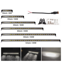 Urtal Slim 10 20 30 40 50 52 pulgadas coche LED barra de luz 3500K 6500K Auto trabajo conducción antiniebla lámpara para todoterreno 4x4 ATV SUV camión Tractor