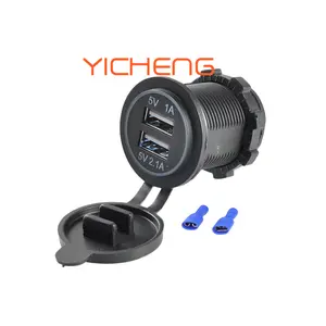 3.1A 12V 24V双端口快充车载USB充电器