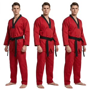 ชุดเทควันโดพรีเมียมสำหรับผู้ชาย Freandy Sports ผ้าฝ้าย 100% ทรงปกติ ระบายอากาศได้ดี ชุดศิลปะการต่อสู้ ขนาดผู้ใหญ่ รับสกรีนโลโก้ 3 มิติ - Product Image 1