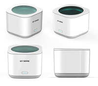 GT SONIC Pembersih Perhiasan Ultrasonik Listrik Stainless Steel 304 43kHz 180ml Timer 5-Menit Kontrol Digital Garansi 1 Tahun untuk Rumah Tangga