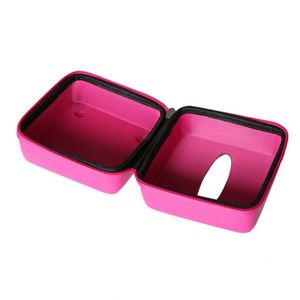 Estuche de pañuelos personalizado rosa impermeable de EVA, caja de pañuelos rígida de cuero y PU EVA para coche y hogar, embalaje de papel de pañuelos - Product Image 3