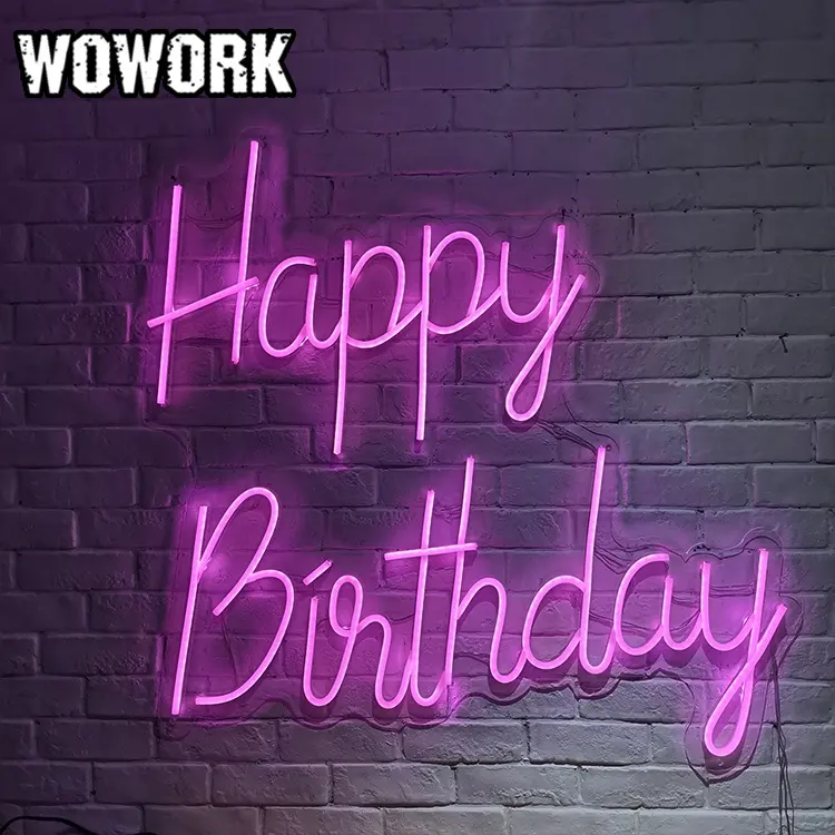 2023 WOWORK yüksek parlak Ins moda su geçirmez led RGB özel neon düğün kemer ışıkları parti dekorasyon için