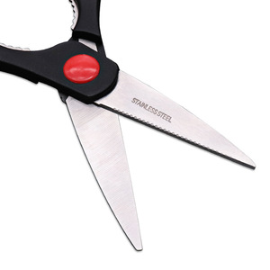 <b>Kitchen</b> <b>Scissors</b> Stainless Steel Straight Head Black Home Use Household Cutting Tool - Product Image 3