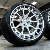 Jantes forgées chromées personnalisées en 2 parties, 18-24 pouces, 5x114.3/112/130 PCD, nouvelles en fibre de carbone, 25 mm ET pour Mercedes & Rolls Royce