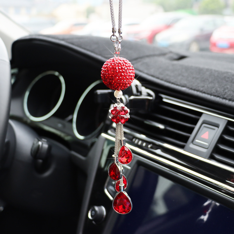 Bling Heart Car Hanging Ornament – Diamond Crystal Rearview Mirror Pendant For Cars, Trucks, SUVs - View #7