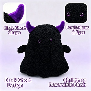 Peluche réversible Halloween Citrouille et Fantôme 18cm – Jouet en peluche mignon et moelleux pour enfants ou petite amie - Product Image 3