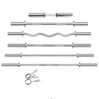Haut de gamme 1.2m 1.5m 1.8m 2.2m Gym Fitness courbe olympique haltère entraînement Curl Bar Premium poids libres