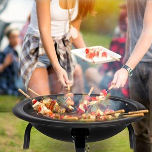 Pozzi di fuoco portatili all'aperto <span class=keywords><strong>a</strong></span> <span class=keywords><strong>legna</strong></span> fumatore <span class=keywords><strong>carbone</strong></span> Barbecue griglia fuoco pozzo ciotola Patio piccoli pozzi di fuoco fuori campeggio Barbecue - Product Image 5