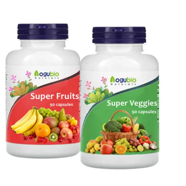 Atacado personalizado Private Label Orgânico Super Frutas e Vegetais cápsulas Suplemento Reds e Greens Superfood Cápsulas