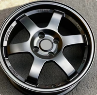 Llantas de aleación cóncavas JW de 18x8.5J 5x112 5x120 4x100 para autos de pasajeros universales de 15, 17 y 19 pulgadas, nuevas, con acabado en zinc.