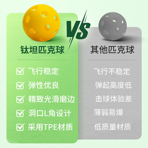 OEM Custom 26 Hole TPE <b>Pickleball</b> Indoor Training <b>Ball</b> <b>For</b> Adults Solid Pattern High Quality - Product Image 1