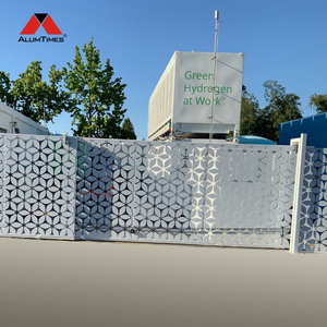 Alumtimes Lasercut Façade extérieure en aluminium Panneaux de revêtement mural Rideau acoustique imperméable Style arabe <span class=keywords><strong>Mashrabiya</strong></span> - Product Image 1