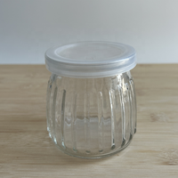 100ml-200ml Baby Shower Party Faveurs De Mariage Dessert Bouteille En Verre Pudding Bocaux Yaourt Conteneur Lait Frais Tasse En Plastique Huile D'olive