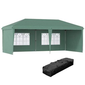 Green 10' X 20' up <b>Canopy</b> Party <b>Tent</b> with 4 Sidewalls for Weddings & Events - Product Image 3