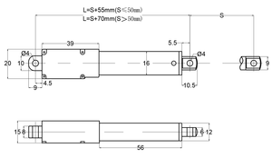 24V 180N Brushed DC Motor tuyến tính thiết bị truyền động cho đồ nội thất 100 mét tuyến tính thiết bị truyền động máy tính năng chống thấm nước 5 mét cho thuyền điều khiển - Product Image 6