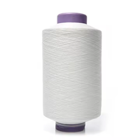 Tissu tricoté 100 % Nylon à bas point de fusion pour empeignes de chaussures, 70D 24F, blanc, DTY, motif teint, modifié pour la couture