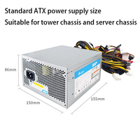 Delta Server komputer Workstation ATX sakelar catu daya berperingkat catu daya sunyi 100% diuji pengiriman cepat Instock
