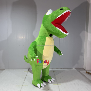 Disfraz Inflable <span class=keywords><strong>de</strong></span> Tiranosaurio Rex Azul, Traje <span class=keywords><strong>de</strong></span> Mascota <span class=keywords><strong>de</strong></span> <span class=keywords><strong>Dinosaurio</strong></span> <span class=keywords><strong>de</strong></span> Peluche <span class=keywords><strong>de</strong></span> Cuerpo Completo con Púas Rojas y Boca Abierta Grande - Product Image 6