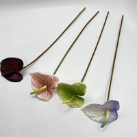 Vente directe d'usine de fleurs artificielles d'anthurium pour décoration d'hôtel et de mariage à domicile