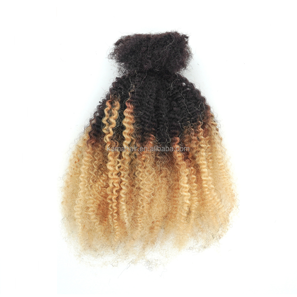 KAMA Springy Afro Twist Kinky Curly 100% Remy Human Hair Extensions Bulk Twists Hair Braids Chinese Hair Stretched Length 8 Inch Detail Section 3