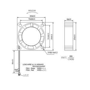 <span class=keywords><strong>Ventilateur</strong></span> axial miniature DC sans balais 2006, 5V 12V, roulement à billes, haute vitesse, faible bruit, étanche, pour imprimante 3D, purificateur d'air, serveur - Product Image 6