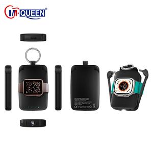 Petite batterie externe portable 2000 mAh avec câble intégré, chargeur sans fil, batterie externe magnétique avec lampe pour montre connectée et téléphone portable - Product Image 3