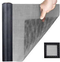 Moustiquaire de porte en fibre de verre haute transparence invisible 18*16 DIY pour fenêtre anti-insectes