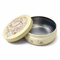 Boîte en métal ronde en forme de tambour 85*39mm, personnalisée, gaufrée, pour bonbons, biscuits, emballage alimentaire, conteneur cadeau