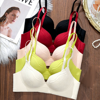 Soutien-gorge sans couture sans armatures avec maintien doux et design froncé, effet push-up, sous-vêtements confortables, fournisseur OEM ODM de lingerie