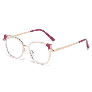 Monture optique œil de chat Hl 991019 pour femmes, monture intégrale, protection anti-lumière bleue avec verres PC - Product Image 3