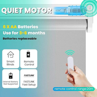 Persianas Enrollables Modernas e Inteligentes sin Cable, Diseño Liso, Seguras para Niños, con Control Motorizado, Opacas, para Ventana, Gran Venta