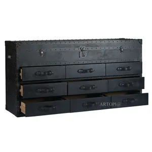 Antico Salotto in pelle Lato Bordo Armadio Cassettiera Armadio Per La <span class=keywords><strong>Vendita</strong></span> - Product Image 1
