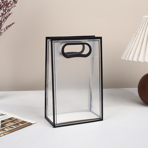 Sac fourre-tout transparent en PVC, sac cadeau personnalisable, emballage pour cadeau d'anniversaire, sac de transport en plastique transparent pour événements et promotions - Product Image 1