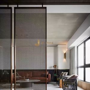 LL99 Waterproof Stainless Steel Woven Metal Frame Partition Wall Decorative <b>Mesh</b> <b>Screen</b> Room Divider - Product Image 2