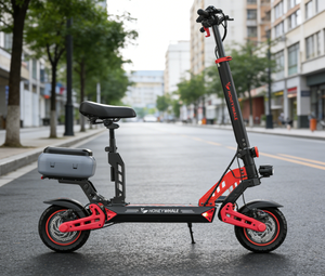 Patinete Eléctrico T4B-n Plegable con Conexión Bluetooth, Llantas de 10 Pulgadas, Amortiguación de Doble Rueda, Asiento y <span class=keywords><strong>Caja</strong></span> de Almacenamiento Trasera - Product Image 4