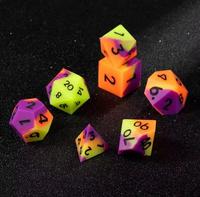 Vente flash - Dés polyédriques en silicone personnalisés D20, couleurs mélangées, dés géants pour jeux de société et de cartes
