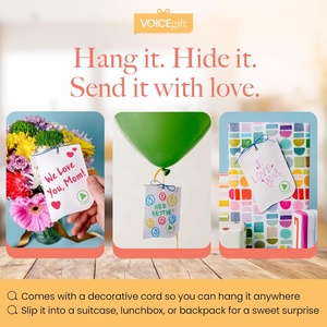 Étiquette de vœux audio avec enregistreur vocal <span class=keywords><strong>Carte</strong></span>-cadeau enregistrable avec lecture Enregistrez votre propre <span class=keywords><strong>carte</strong></span> de message pour <span class=keywords><strong>anniversaire</strong></span> - Product Image 6