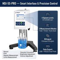 Viscosimètre Rotatif Numérique NDJ-5S 1-100000 MPas, Rotor 4 Vitesses, Testeur de Viscosité pour Revêtements, Peintures, Encres et Liquides, Usage Laboratoire