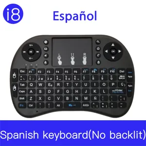 Grosir Pabrik I8 Keyboard Mini nirkabel 7 warna keyboard Backlit 2.4G Touchpad Handheld Keyboard untuk PC Android TV Bo